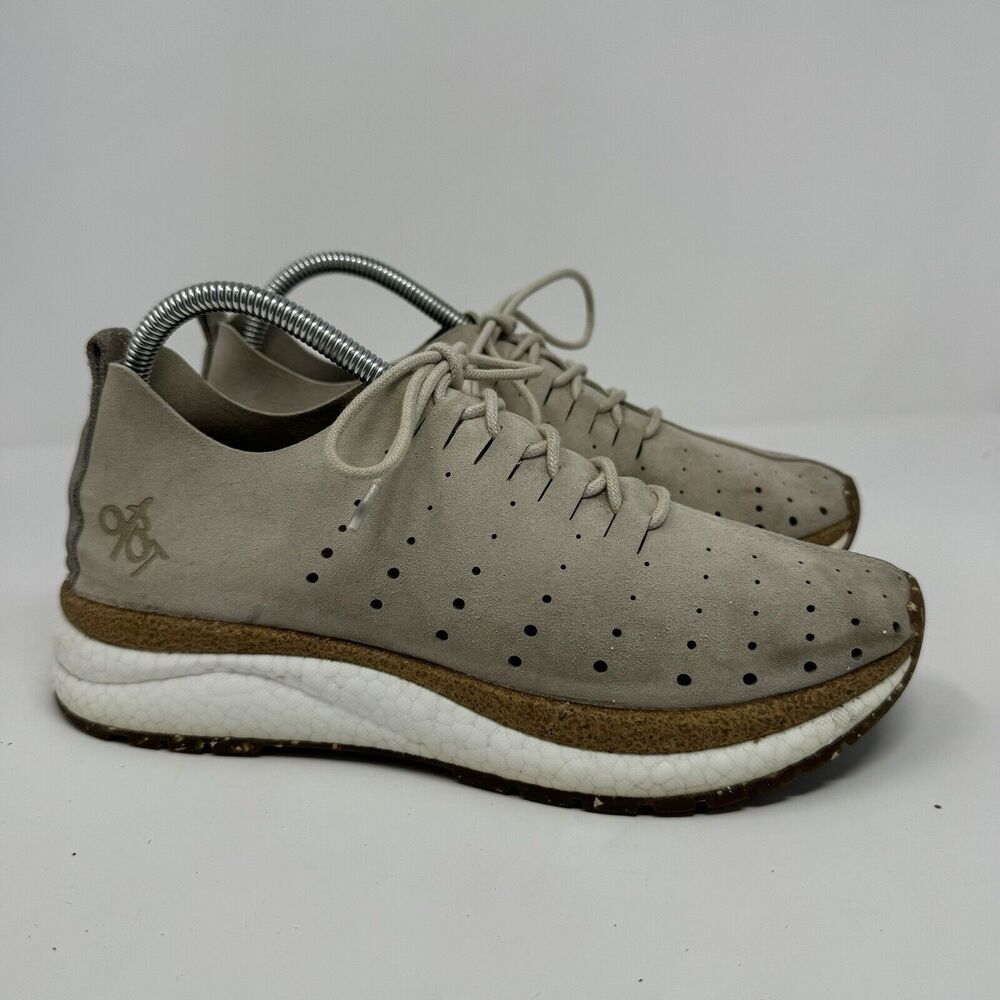 OTBT Womens Alstead Athletic Shoes Gray Low Top Leather Lace Up Cork 9